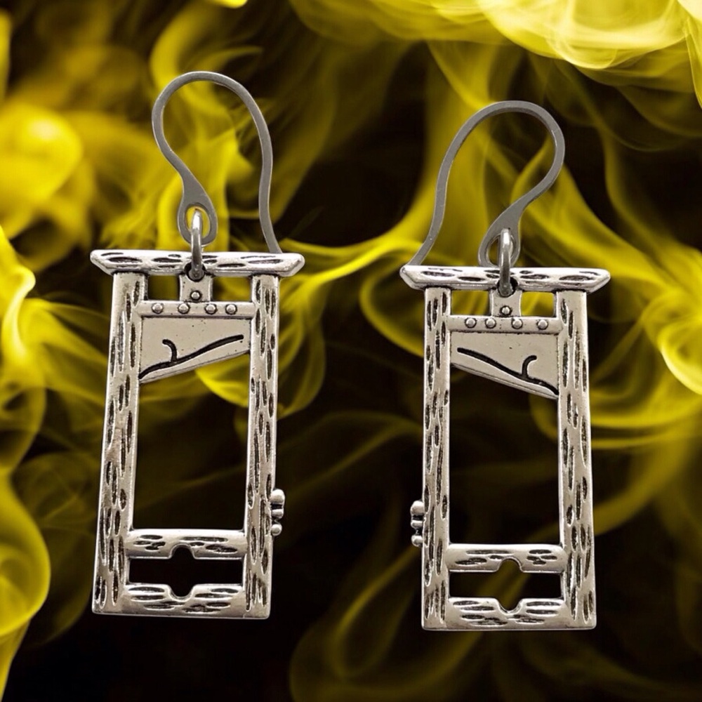 🆕 3D Guillotine Earrings Alloy/Stainless Steel